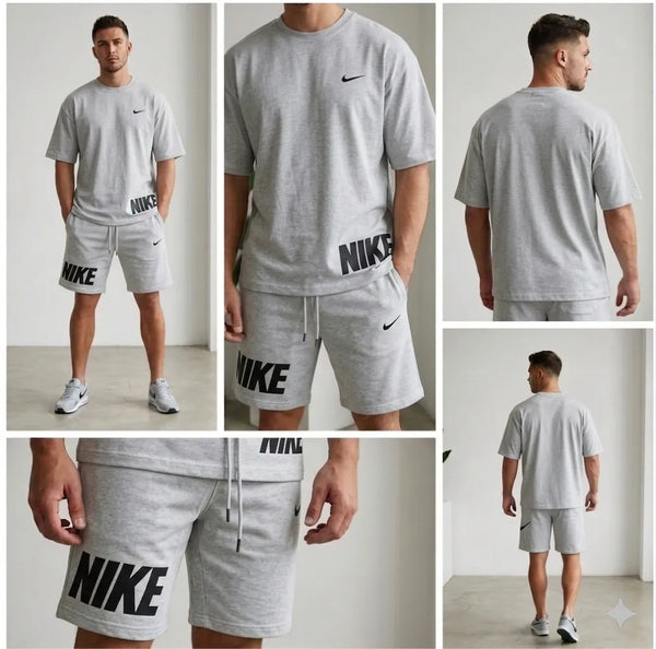 Men Dri Fit Printed Track Suit Blue 2 Pcs Slim Fit