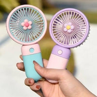 Rechargeable Mini Fan Yellow Mint Green USB