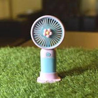 Rechargeable Mini Fan Yellow Mint Green USB