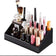 Black Makeup Organizer with Angled Slots ABS Plastic
