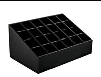 Black Makeup Organizer with Angled Slots ABS Plastic