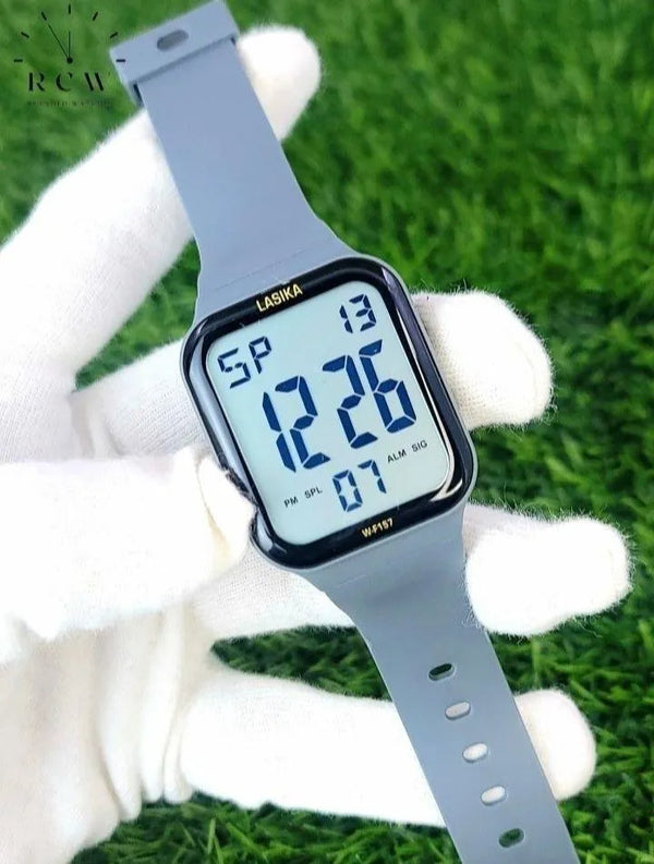 Black Digital Sport Watch with Alarm & Date Display