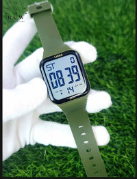Black Digital Sport Watch with Alarm & Date Display