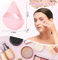 Velour Triangle Makeup Puffs for Brides & Party Use