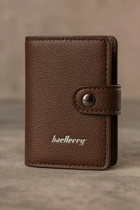 Boy's Casual Plain Wallet Brown PU Leather 1 Pc