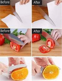 3-Stage Stainless Steel Knife Sharpener with Ergonomic Handle