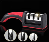 3-Stage Stainless Steel Knife Sharpener with Ergonomic Handle