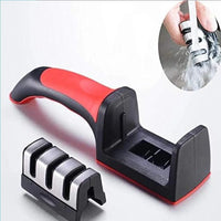 3-Stage Stainless Steel Knife Sharpener with Ergonomic Handle