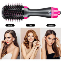 3-in-1 Hair Dryer Brush Black Ceramic Coated