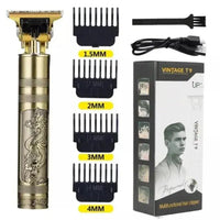 Vintage Metal Hair Trimmer Rechargeable Wet Dry Shave