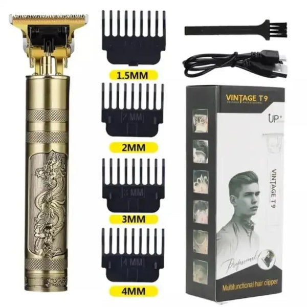 Vintage Metal Hair Trimmer Rechargeable Wet Dry Shave