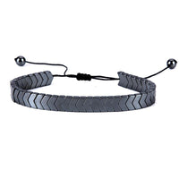 Men's Chevron Bracelet Crystal Silver Golden Black Adjustable