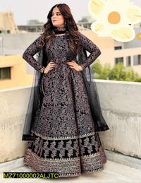 Women Katan Silk Maxi Suit Set with Dupatta 3cm