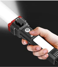 Rechargeable LED Torch Light Black 500mAh Camping Emergency
