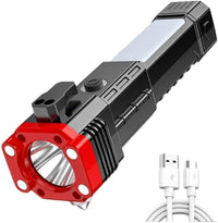 Rechargeable LED Torch Light Black 500mAh Camping Emergency