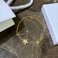 Gold Star & CD Charm Bracelet Set for Women