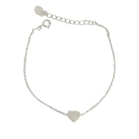 Heart Charm Bracelet Gold Plated Adjustable for Women